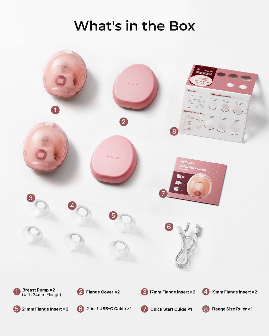 Momcozy Wellness 1 Warm-Massage Wearable Breast Pump - W1