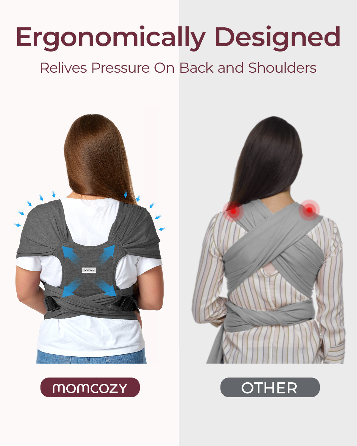 Easy to Wear Hands Free - Baby Wrap Carrier