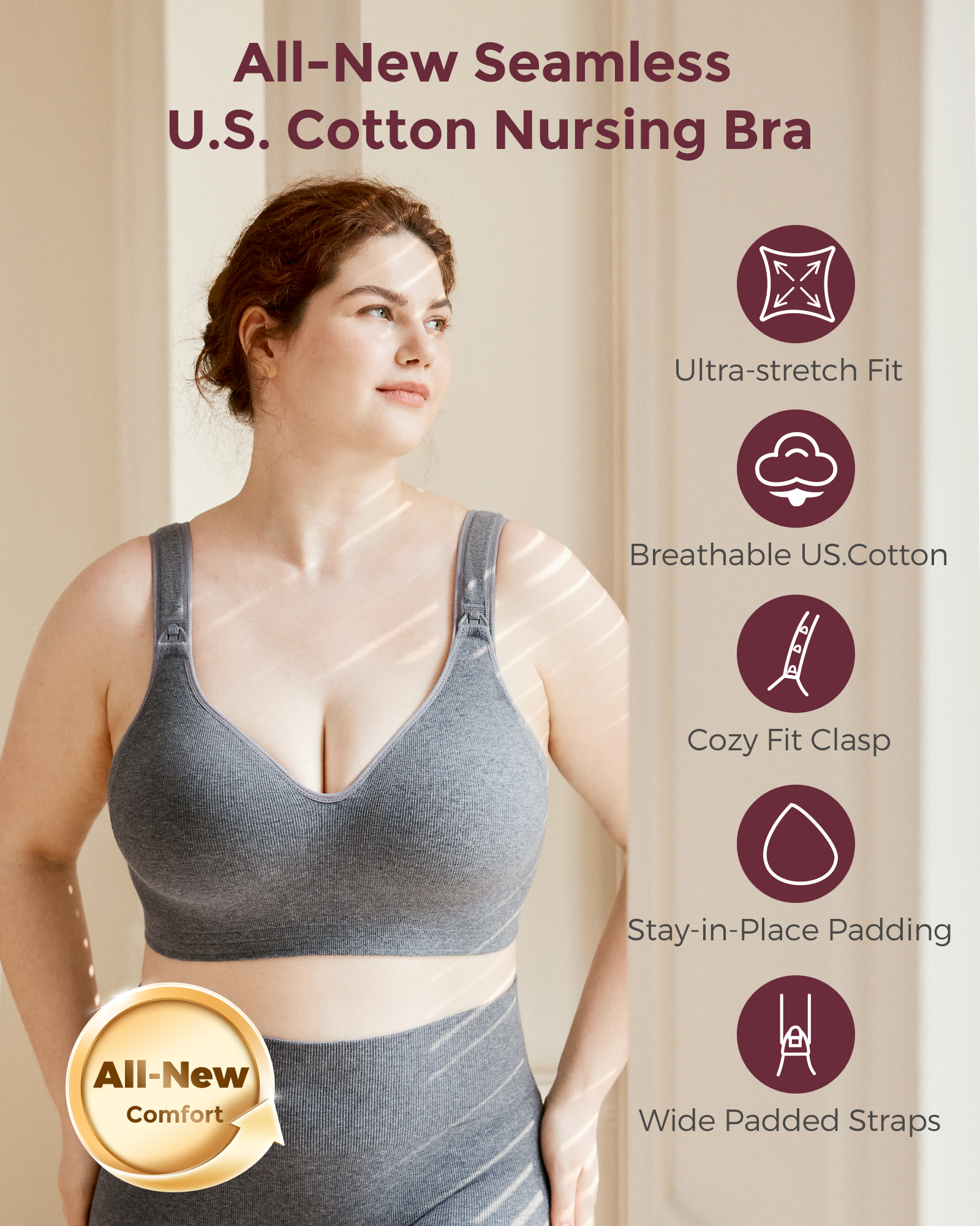 Busty Cotton Nursing Bras – US