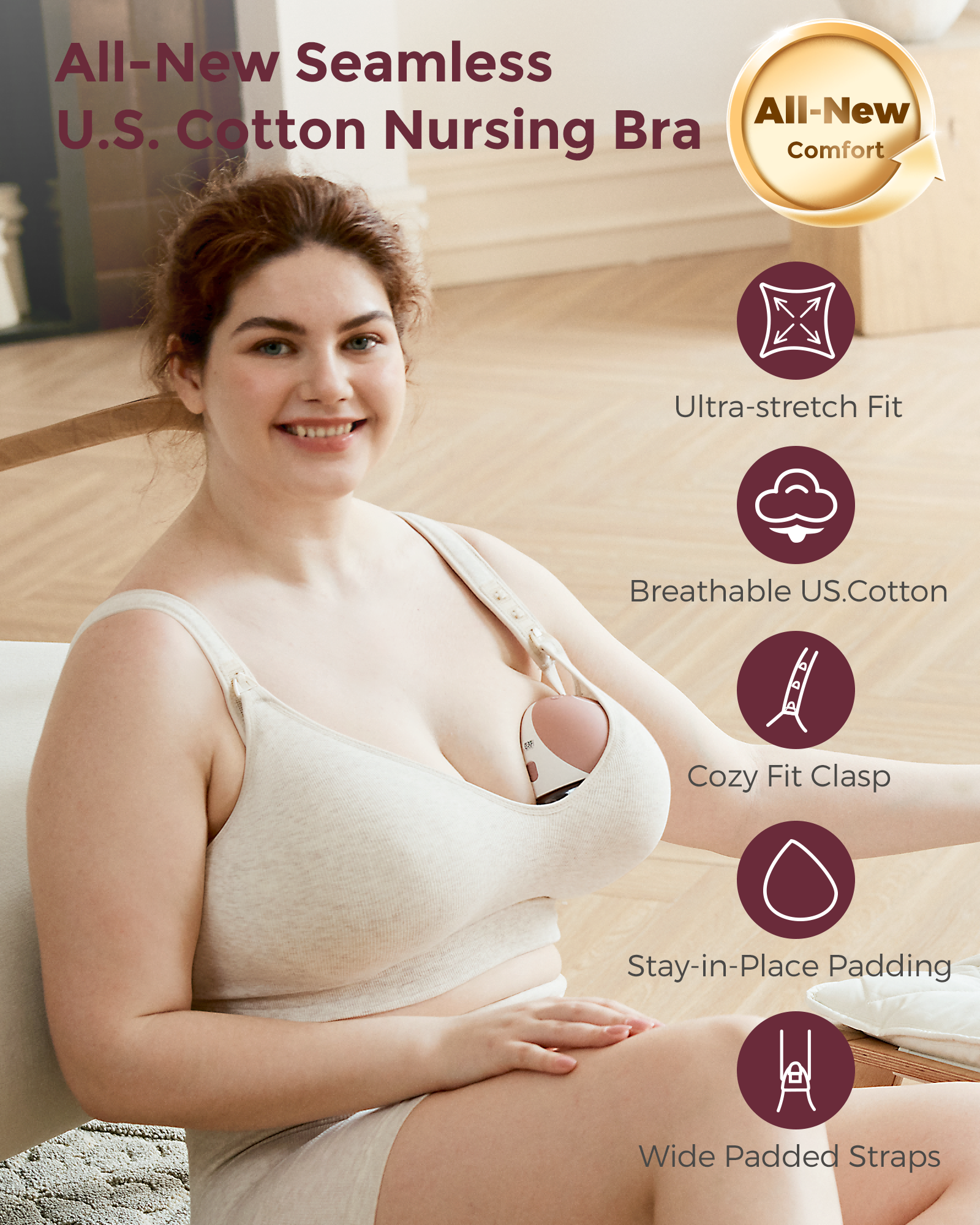 Momcozy Busty Cotton Nursing Bras