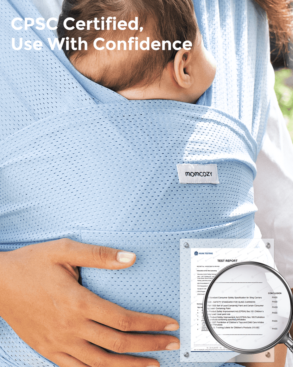 Easy to Wear Hands Free - Baby Wrap Carrier
