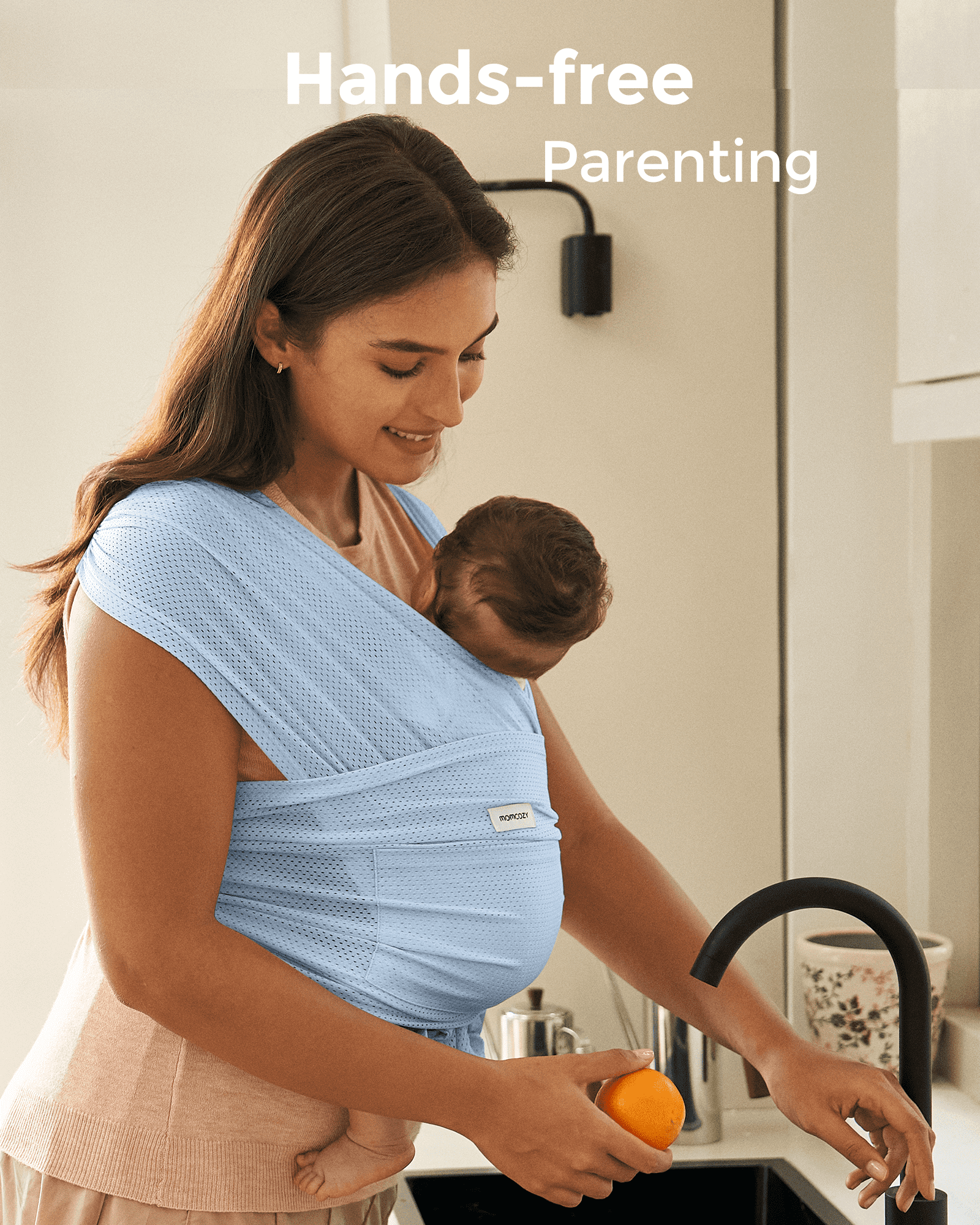 Momcozy Blue Mesh Baby Wrap (Member Exclusive) Stock 2