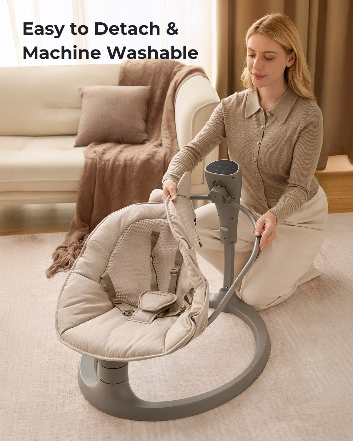 Momcozy 2-in-1 Electric Baby Swing