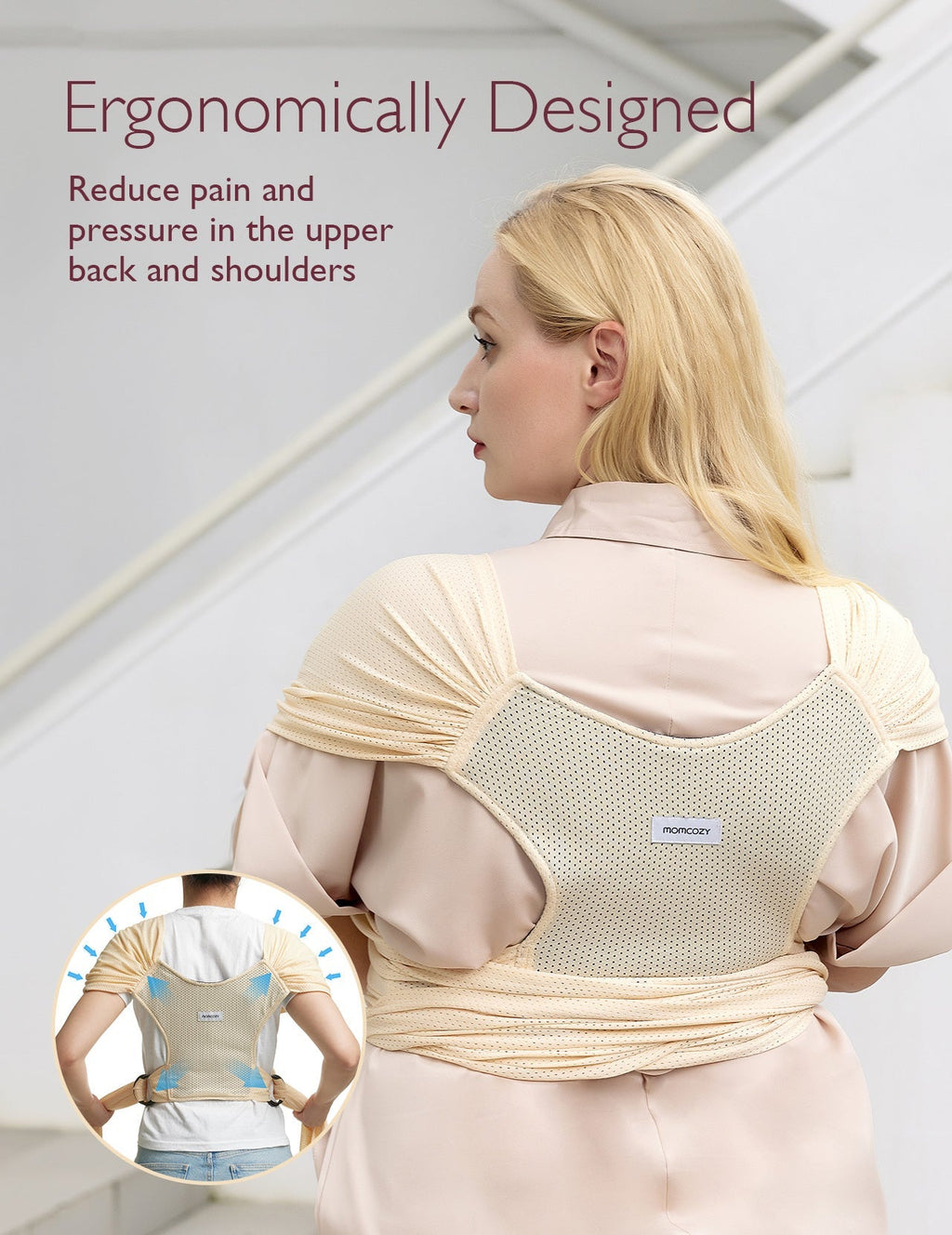 Easy to Wear Hands Free - Baby Wrap Carrier