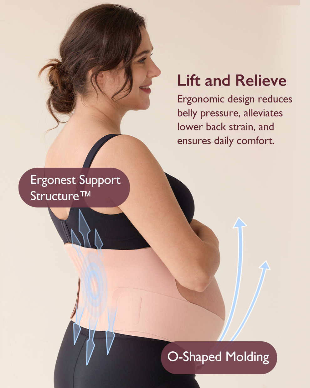 Ergonest Maternity Belly Band & High Waist Pregnancy Underwear Bundle