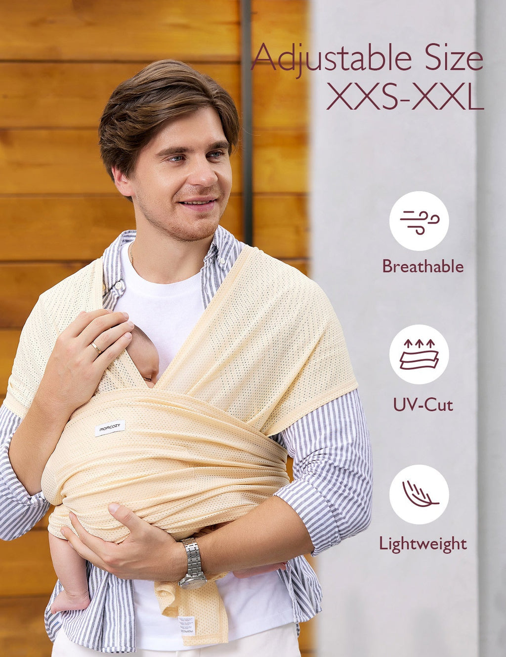 Easy to Wear Hands Free - Baby Wrap Carrier