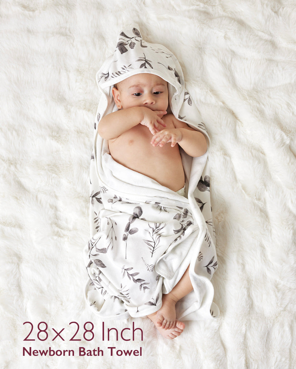 Baby Hooded Towel for Newborn Shower - 2-Pack