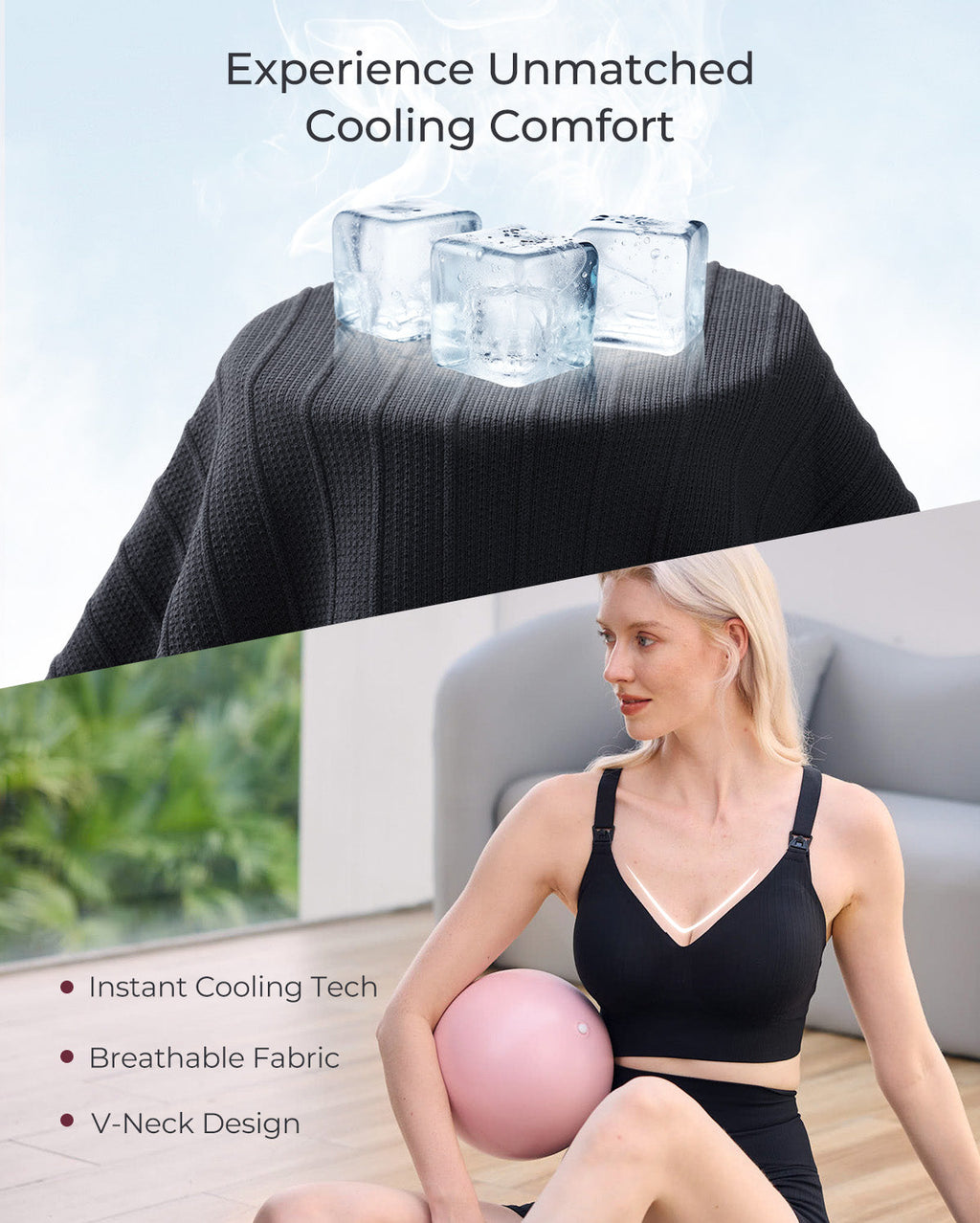 Momcozy CoolFit Nursing Sports Bra - Racerback