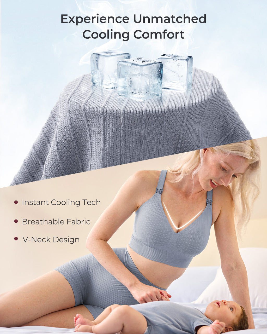 Momcozy CoolFit Nursing Sports Bra - Racerback