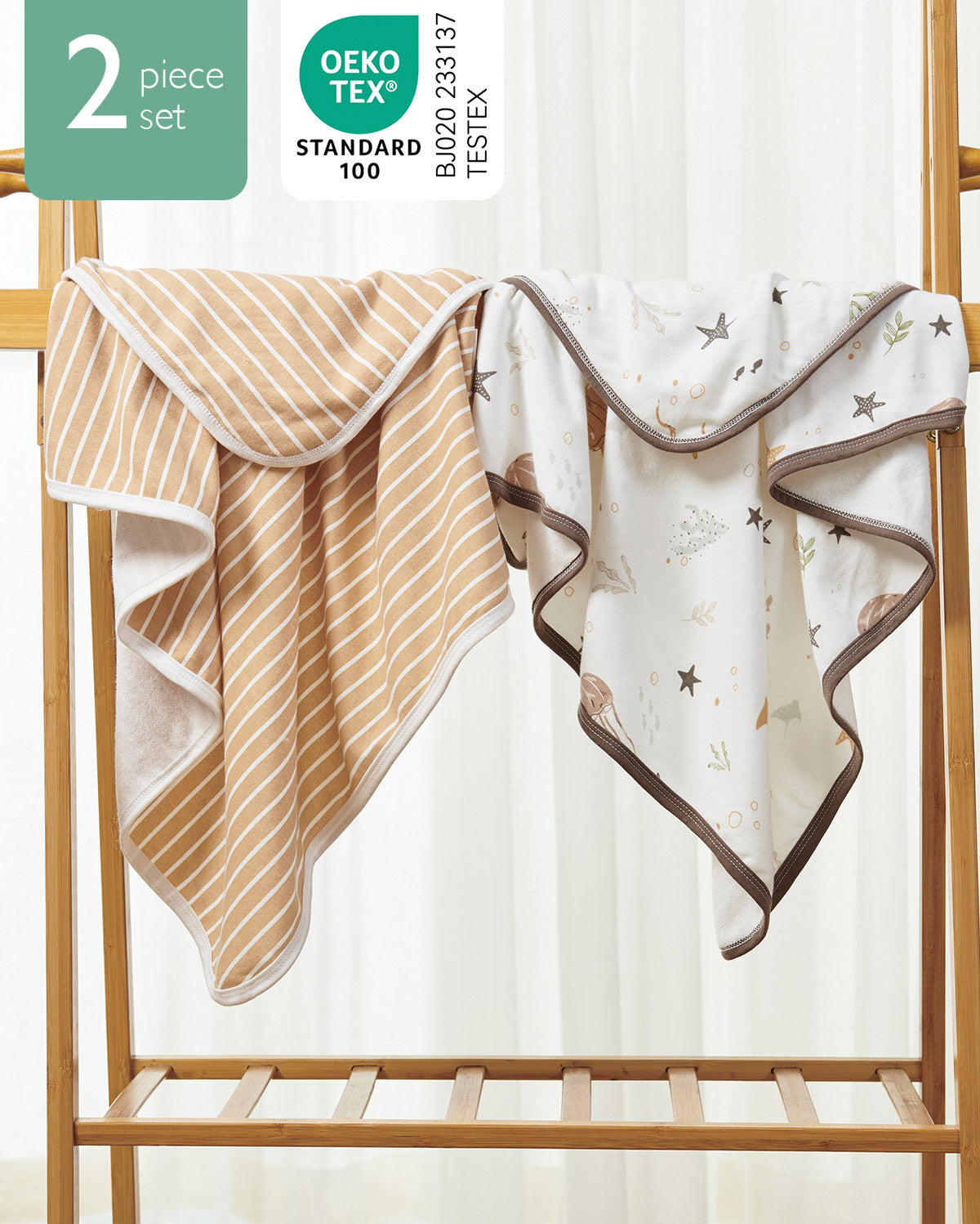 Baby Hooded Towel for Newborn Shower - 2-Pack