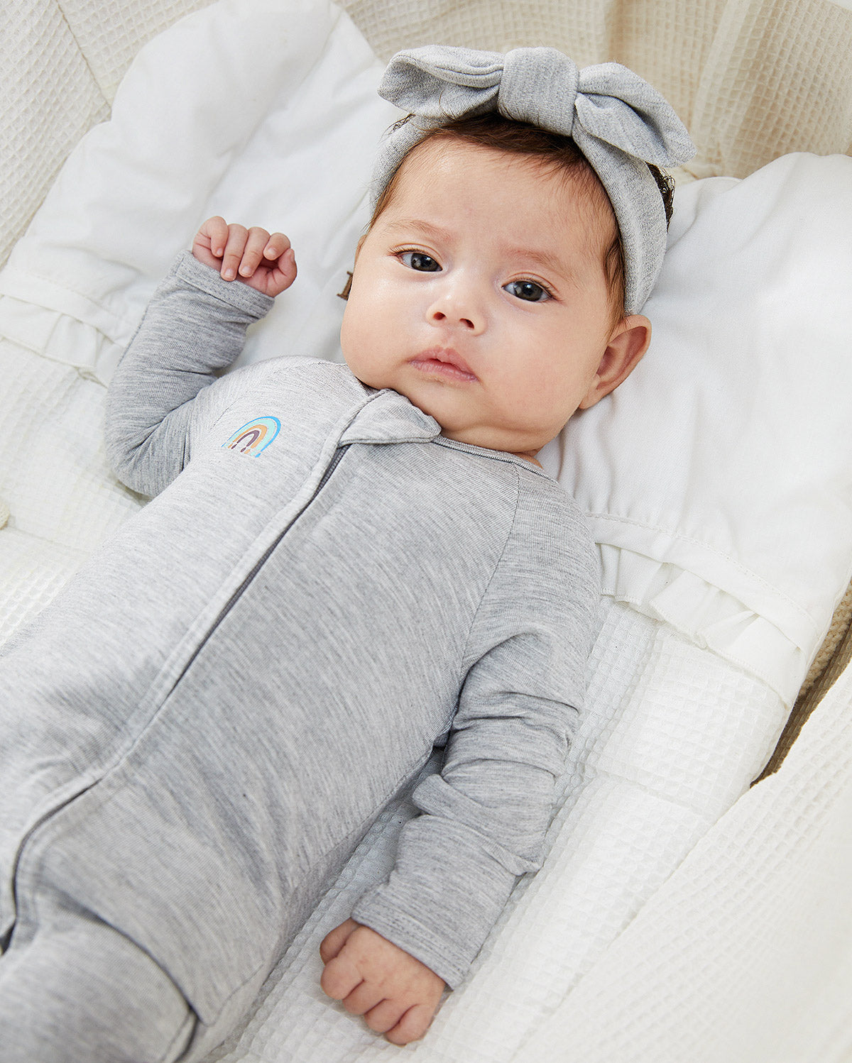Momcozy Boy Girl Baby Pajamas - Newborn Sleepers - Blue & Grey