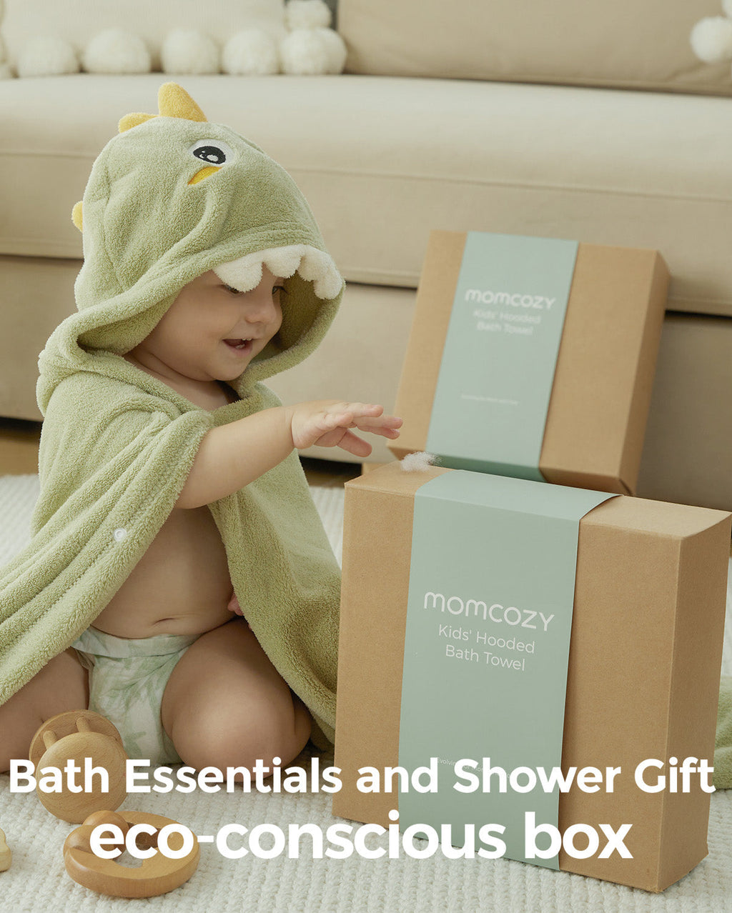 Coral Fleece Hooded Baby Bath Towel