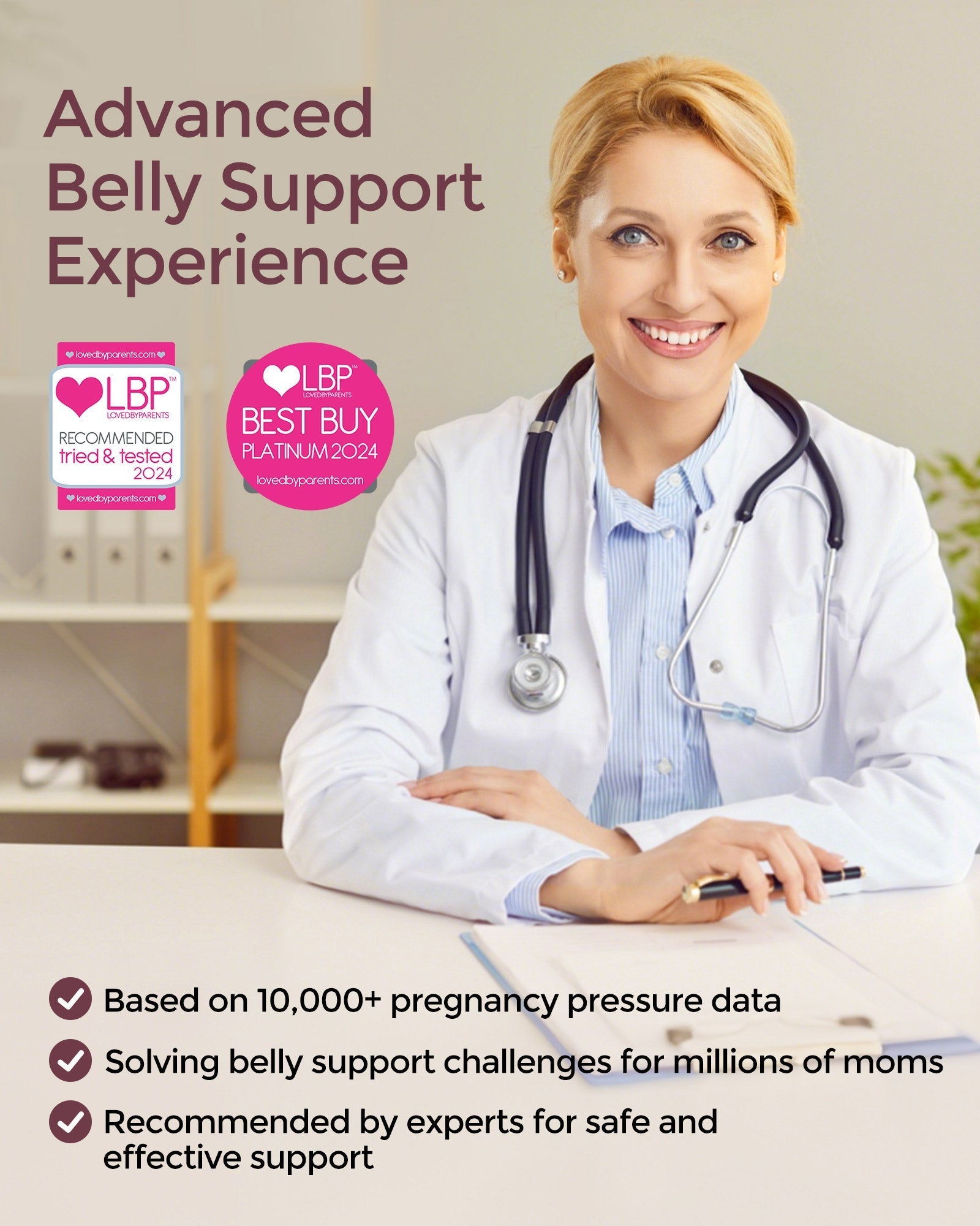 Pregnancy Comfort Bundle: Ergonest Belly Band and Ultra Soft Seamless Nursing Bra YN21