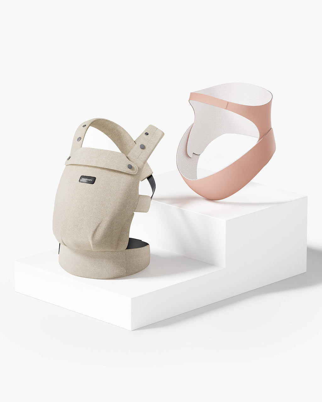 Comfort Bundle: PureHug Baby Carrier Khaki Color and Ergonest Belly Band