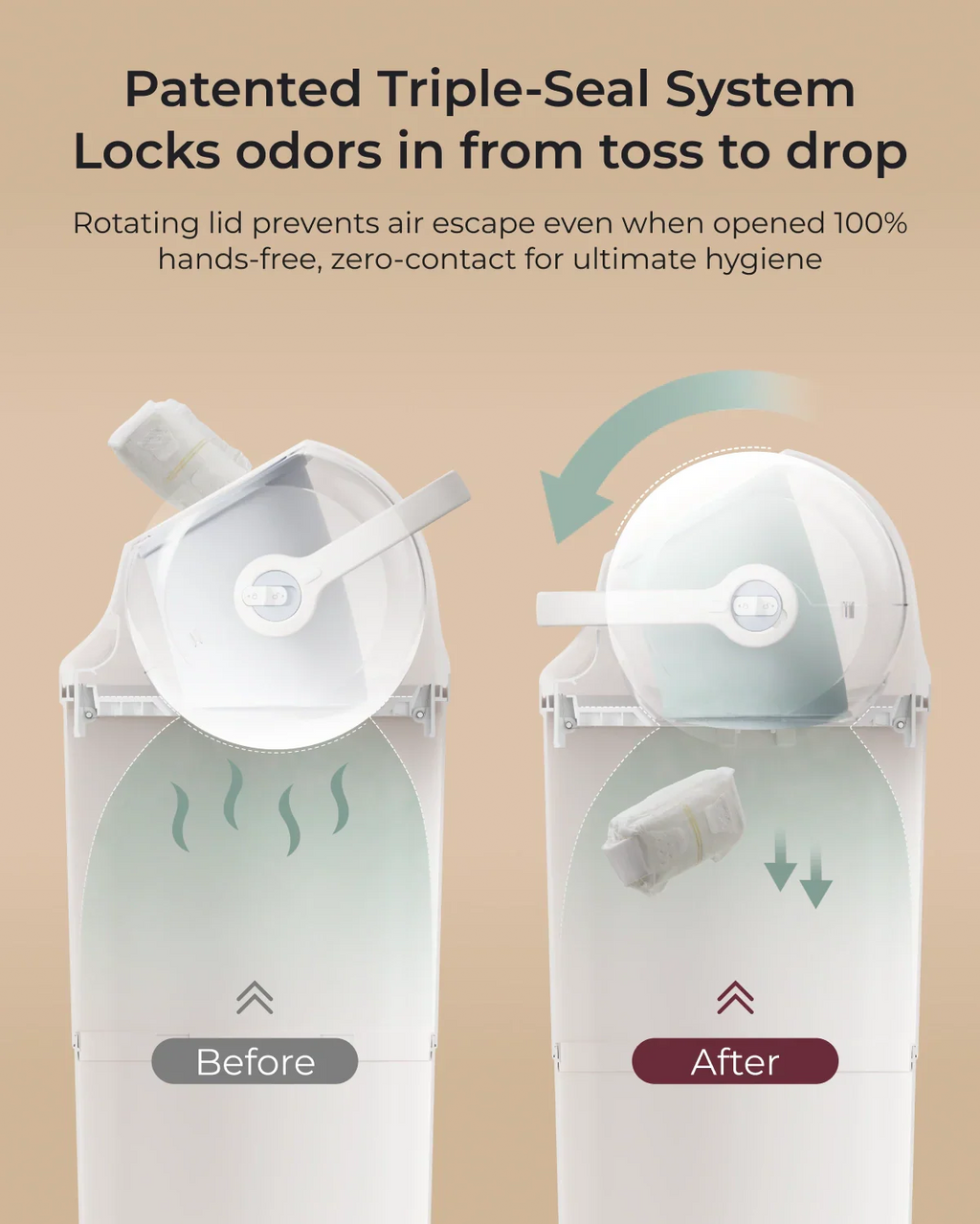 Momcozy Triple-Seal Diaper Pail