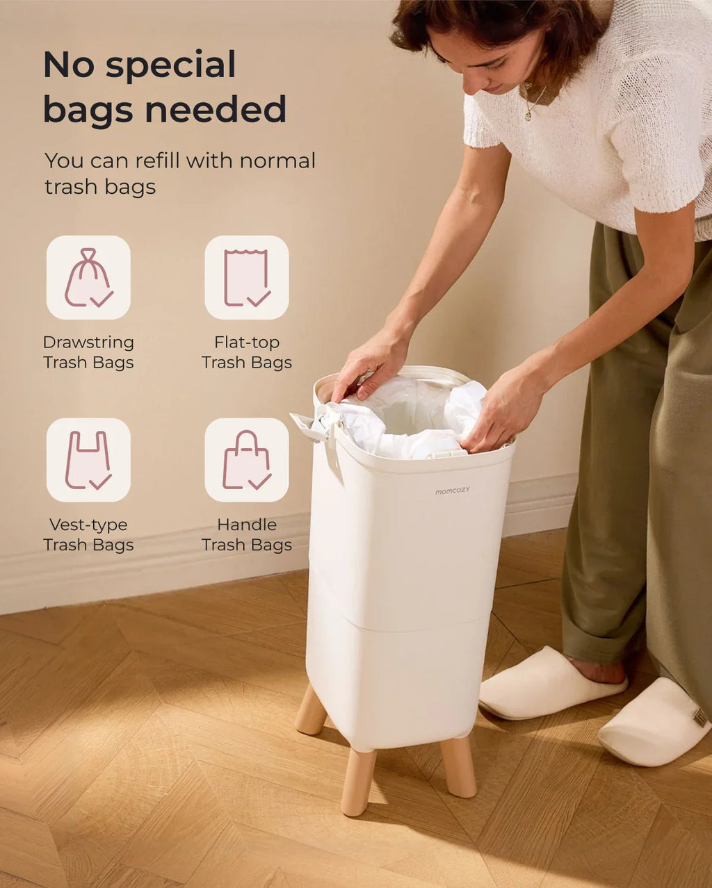 Momcozy Triple-Seal Diaper Pail